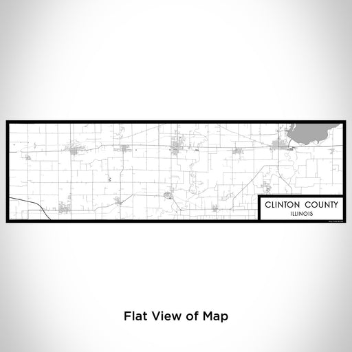 Flat View of Map Custom Clinton County Illinois Map Enamel Mug in Classic