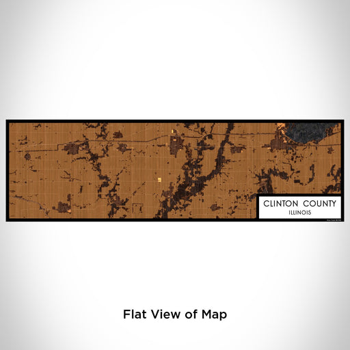 Flat View of Map Custom Clinton County Illinois Map Enamel Mug in Ember