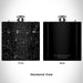 Rendered View of Clinton County Illinois Map Engraving on 6oz Stainless Steel Flask in Black