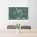 24x36 Cloquet Minnesota Map Print Lanscape Orientation in Afternoon Style Behind 2 Chairs Table and Potted Plant