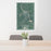 24x36 Cloquet Minnesota Map Print Portrait Orientation in Afternoon Style Behind 2 Chairs Table and Potted Plant