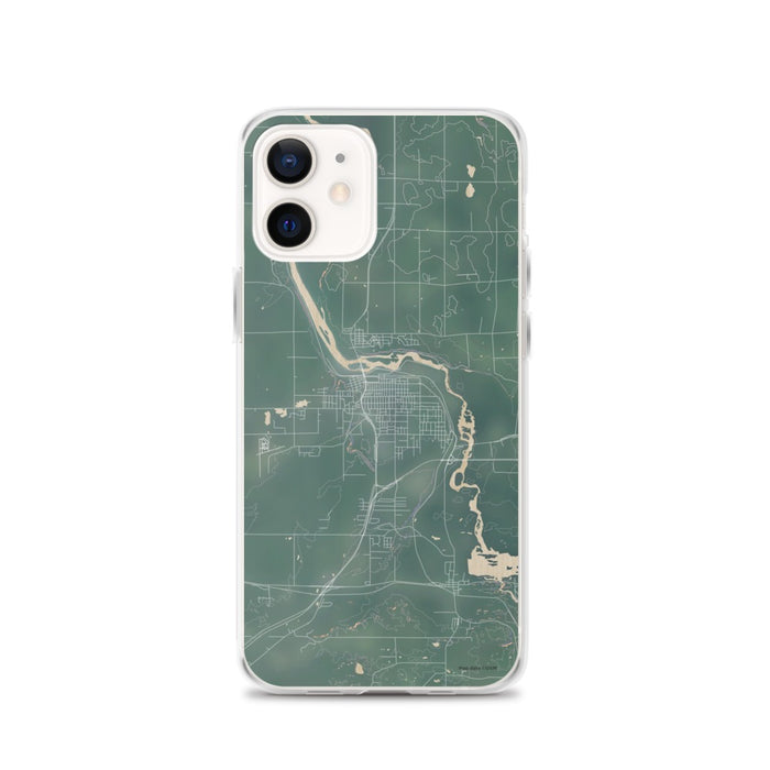 Custom iPhone 12 Cloquet Minnesota Map Phone Case in Afternoon