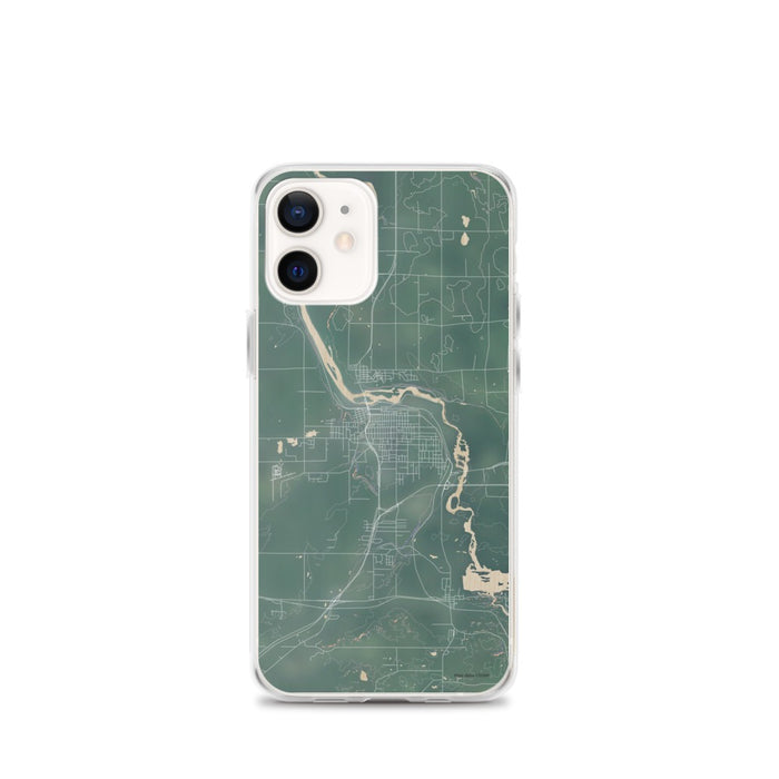 Custom iPhone 12 mini Cloquet Minnesota Map Phone Case in Afternoon