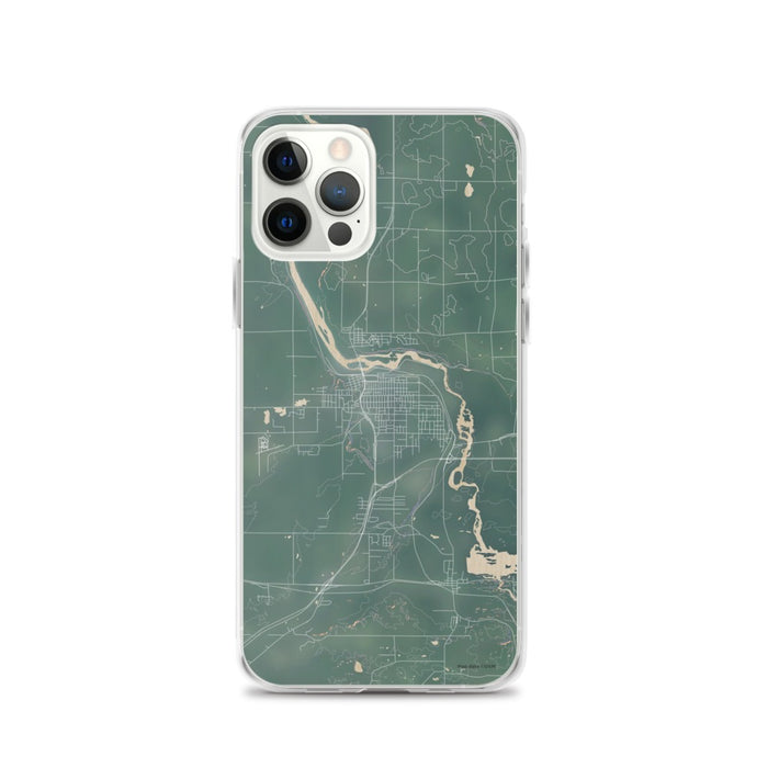 Custom iPhone 12 Pro Cloquet Minnesota Map Phone Case in Afternoon