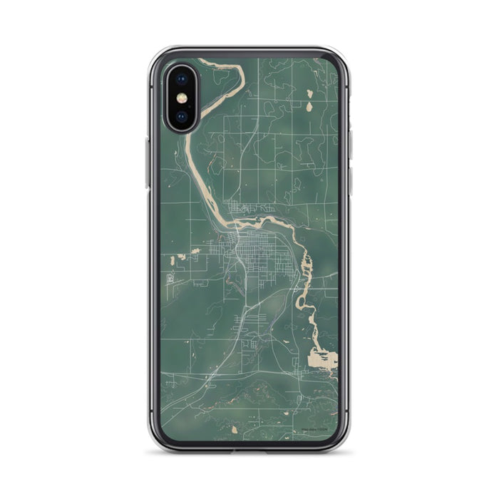 Custom iPhone X/XS Cloquet Minnesota Map Phone Case in Afternoon