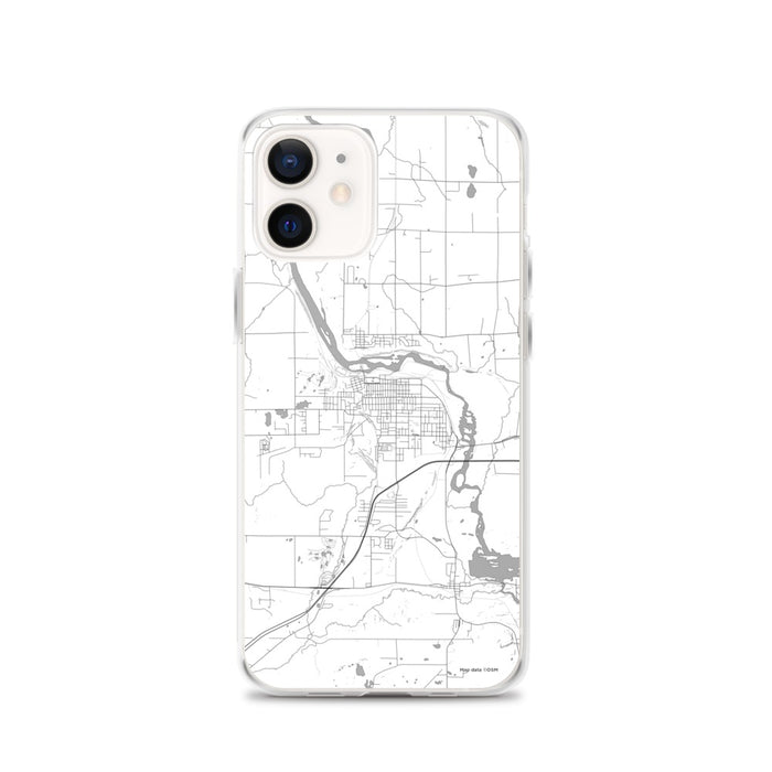 Custom iPhone 12 Cloquet Minnesota Map Phone Case in Classic