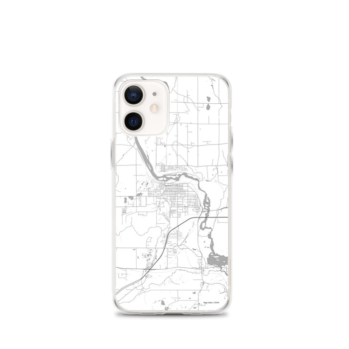 Custom iPhone 12 mini Cloquet Minnesota Map Phone Case in Classic
