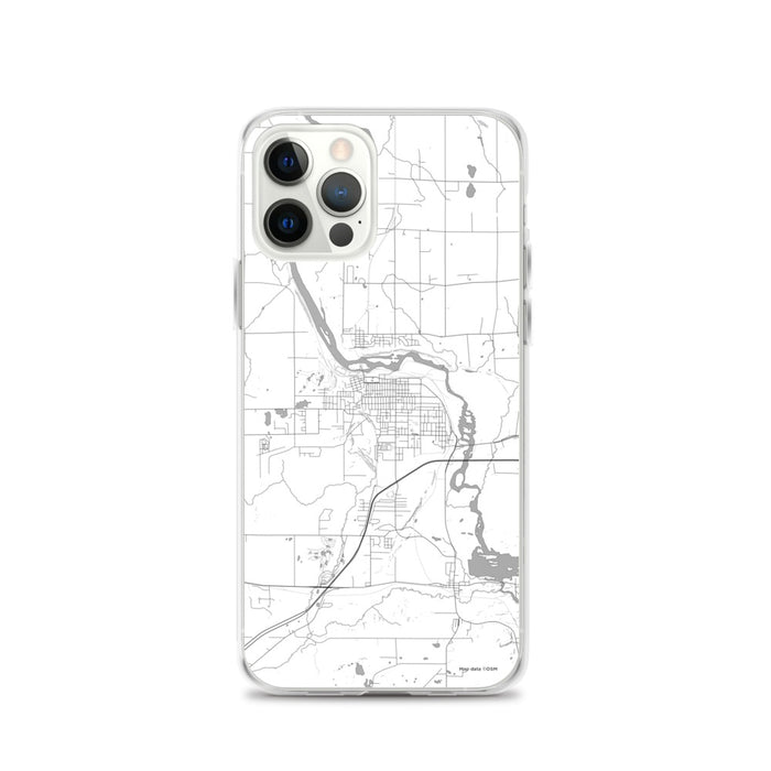 Custom iPhone 12 Pro Cloquet Minnesota Map Phone Case in Classic