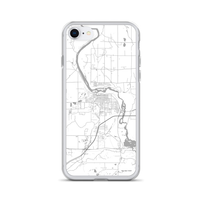 Custom iPhone SE Cloquet Minnesota Map Phone Case in Classic