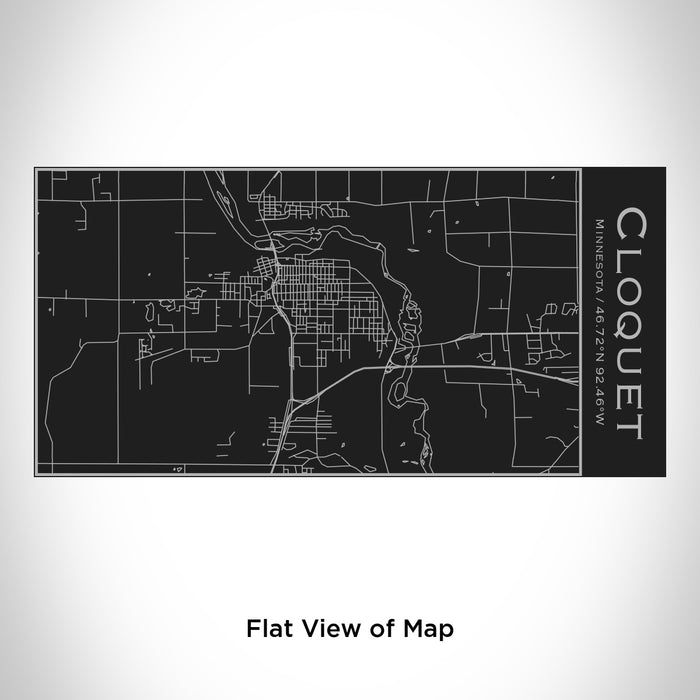 Rendered View of Cloquet Minnesota Map Engraving on 17oz Stainless Steel Insulated Cola Bottle in Black