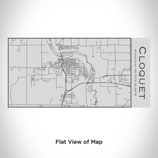 Rendered View of Cloquet Minnesota Map Engraving on 17oz Stainless Steel Insulated Cola Bottle