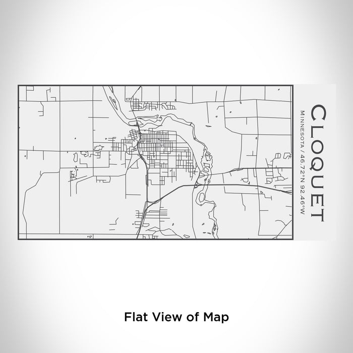 Rendered View of Cloquet Minnesota Map Engraving on 17oz Stainless Steel Insulated Cola Bottle in White