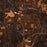Cloquet Minnesota Map Print in Ember Style Zoomed In Close Up Showing Details