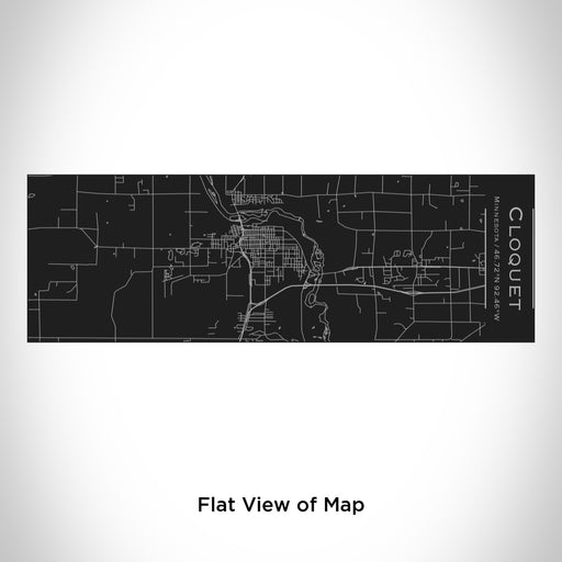 Rendered View of Cloquet Minnesota Map Engraving on 10oz Stainless Steel Insulated Cup with Sliding Lid in Black