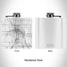 Rendered View of Cloquet Minnesota Map Engraving on 6oz Stainless Steel Flask in White