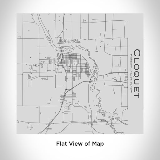 Rendered View of Cloquet Minnesota Map Engraving on 17oz Stainless Steel Insulated Tumbler