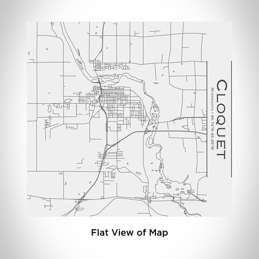 Rendered View of Cloquet Minnesota Map Engraving on 17oz Stainless Steel Insulated Tumbler in White