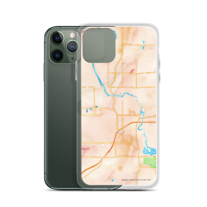 Custom Cloquet Minnesota Map Phone Case in Watercolor