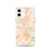 Custom iPhone 12 Cloquet Minnesota Map Phone Case in Watercolor