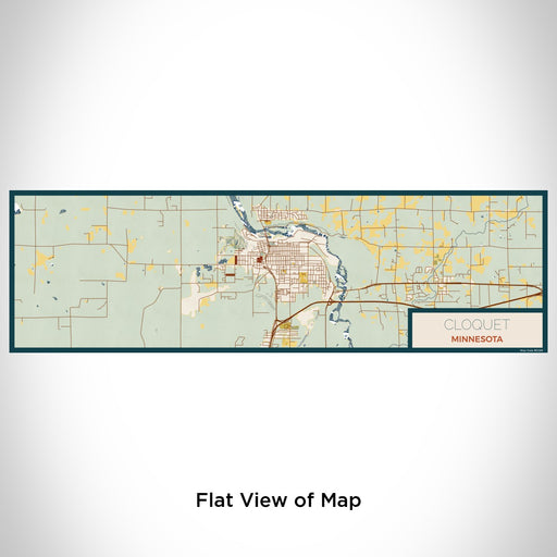 Flat View of Map Custom Cloquet Minnesota Map Enamel Mug in Woodblock