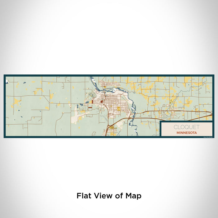Flat View of Map Custom Cloquet Minnesota Map Enamel Mug in Woodblock