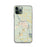 Custom iPhone 11 Pro Cloquet Minnesota Map Phone Case in Woodblock