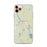 Custom iPhone 11 Pro Max Cloquet Minnesota Map Phone Case in Woodblock