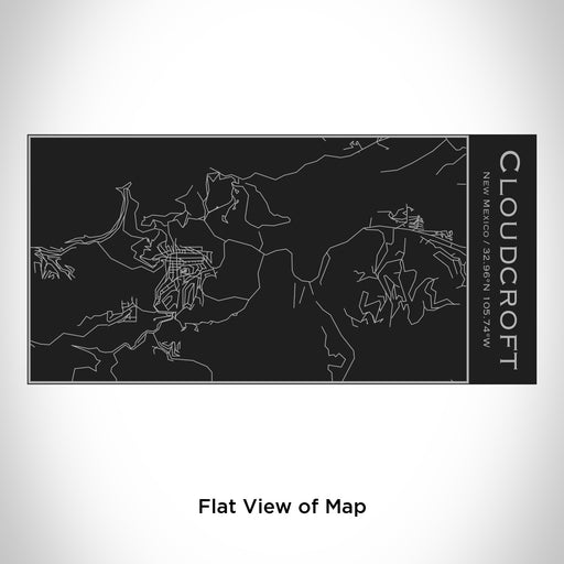 Rendered View of Cloudcroft New Mexico Map Engraving on 17oz Stainless Steel Insulated Cola Bottle in Black