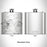 Rendered View of Cloudcroft New Mexico Map Engraving on 6oz Stainless Steel Flask