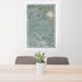 24x36 Clovis California Map Print Portrait Orientation in Afternoon Style Behind 2 Chairs Table and Potted Plant