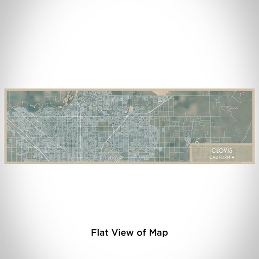 Flat View of Map Custom Clovis California Map Enamel Mug in Afternoon