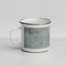 Left View Custom Clovis California Map Enamel Mug in Afternoon