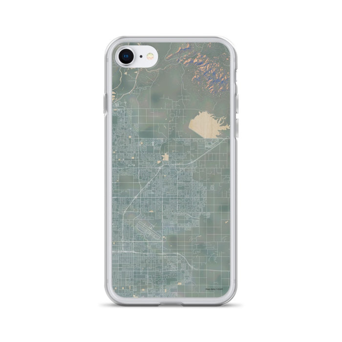 Custom iPhone SE Clovis California Map Phone Case in Afternoon