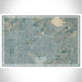 Clovis California Map Print Landscape Orientation in Afternoon Style With Shaded Background