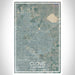 Clovis California Map Print Portrait Orientation in Afternoon Style With Shaded Background