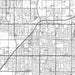 Clovis California Map Print in Classic Style Zoomed In Close Up Showing Details