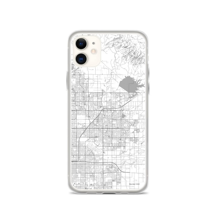 Custom iPhone 11 Clovis California Map Phone Case in Classic