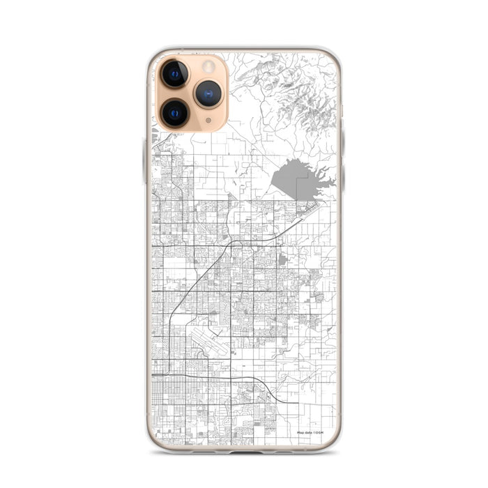 Custom iPhone 11 Pro Max Clovis California Map Phone Case in Classic