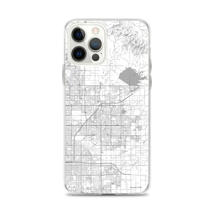 Custom iPhone 12 Pro Max Clovis California Map Phone Case in Classic