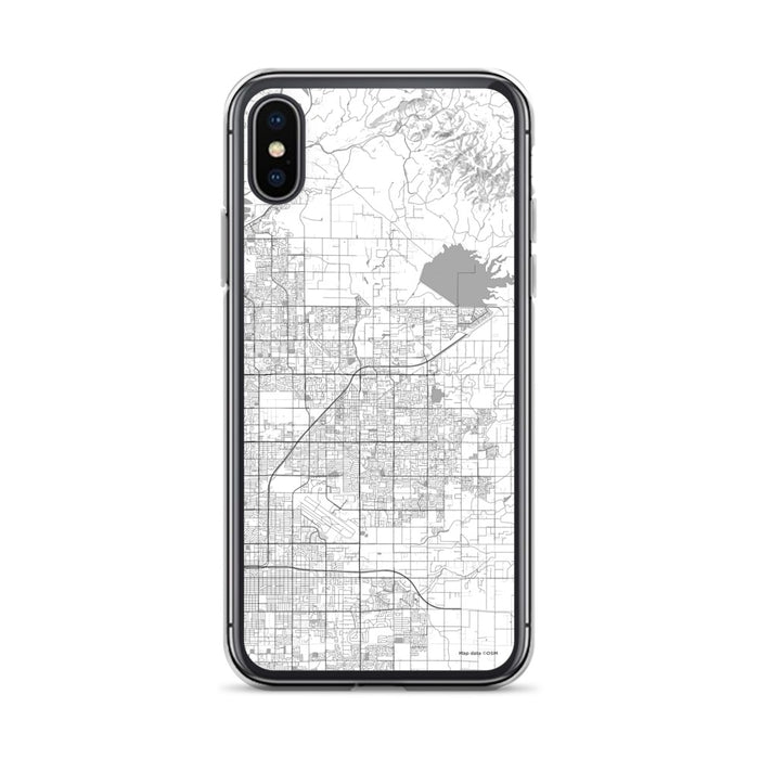 Custom iPhone X/XS Clovis California Map Phone Case in Classic