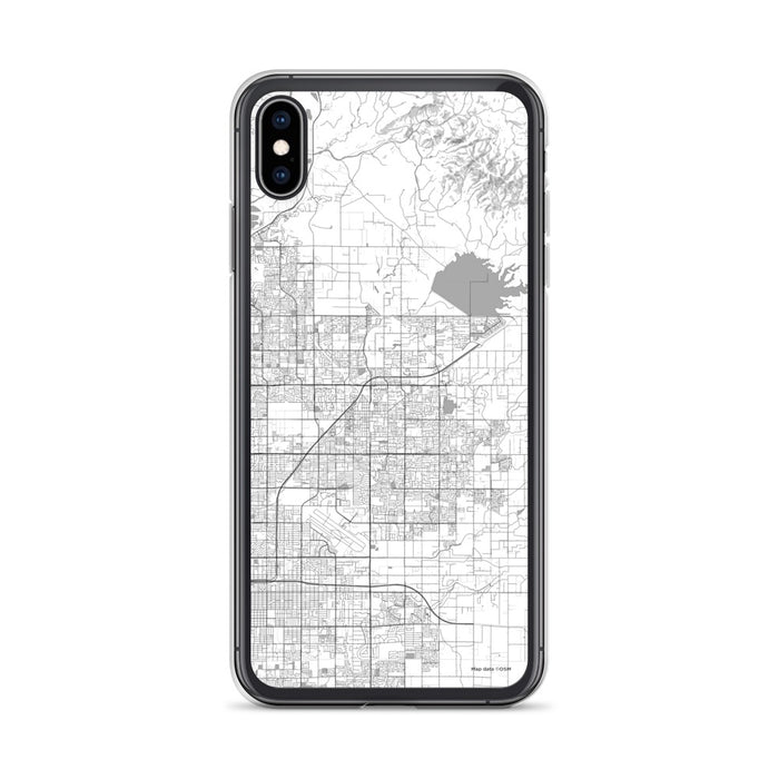 Custom iPhone XS Max Clovis California Map Phone Case in Classic
