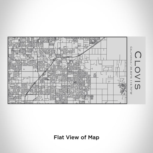 Rendered View of Clovis California Map Engraving on 17oz Stainless Steel Insulated Cola Bottle