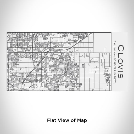 Rendered View of Clovis California Map Engraving on 17oz Stainless Steel Insulated Cola Bottle in White