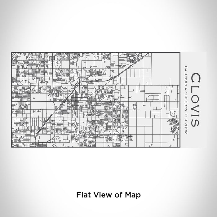 Rendered View of Clovis California Map Engraving on 17oz Stainless Steel Insulated Cola Bottle in White