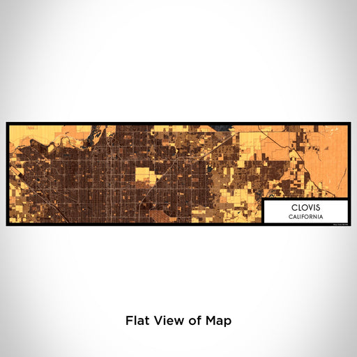 Flat View of Map Custom Clovis California Map Enamel Mug in Ember