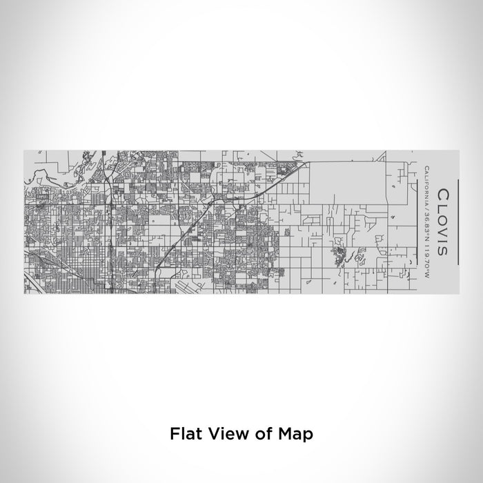 Rendered View of Clovis California Map Engraving on 10oz Stainless Steel Insulated Cup with Sipping Lid