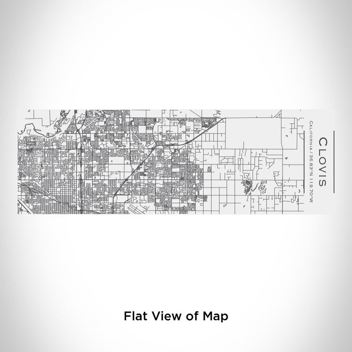 Rendered View of Clovis California Map Engraving on 10oz Stainless Steel Insulated Cup with Sliding Lid in White
