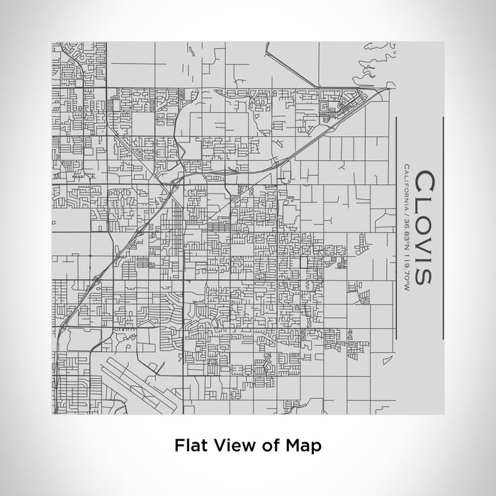 Rendered View of Clovis California Map Engraving on 17oz Stainless Steel Insulated Tumbler