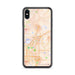 Custom iPhone XS Max Clovis California Map Phone Case in Watercolor