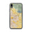 Custom iPhone XR Clovis California Map Phone Case in Woodblock